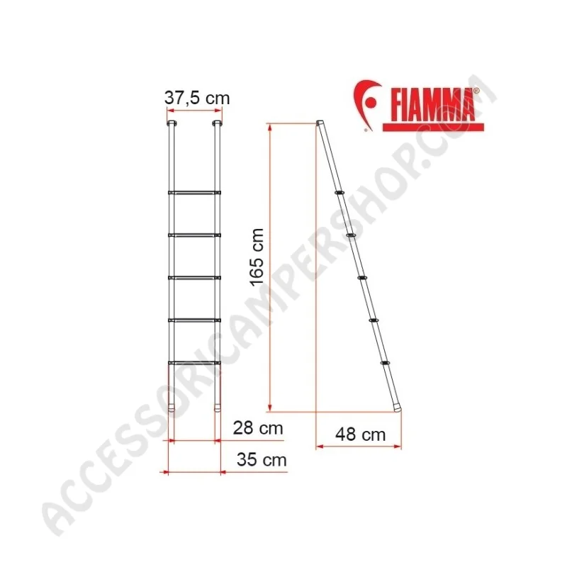 Scaletta in Alluminio 5 Gradini per Camper | Accessoricampershop.com