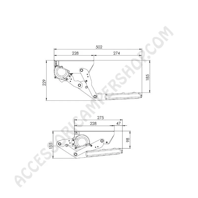 Gradino Manuale Singolo con Movimento Basculante | Accessoricampershop.com