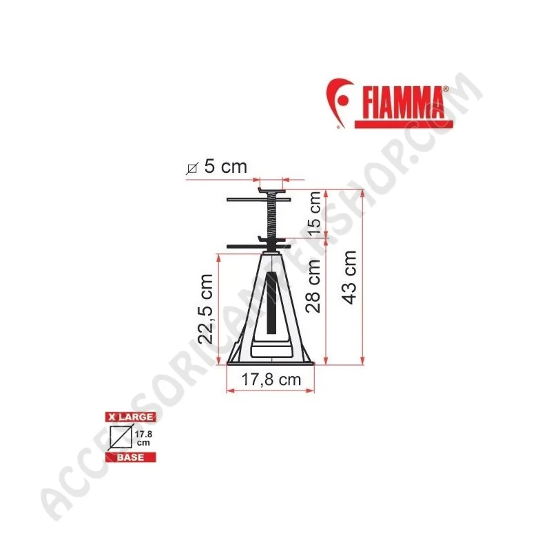 Martinetto in Alluminio per Camper - ALU JACKS FIAMMA | Accessoricampershop.com