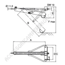 Piedino d'appoggio standard AL-KO per camper | Accessoricampershop.com