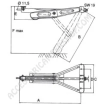 Piedino d’appoggio rinforzato Al-Ko H. 470 mm | Accessoricampershop.com