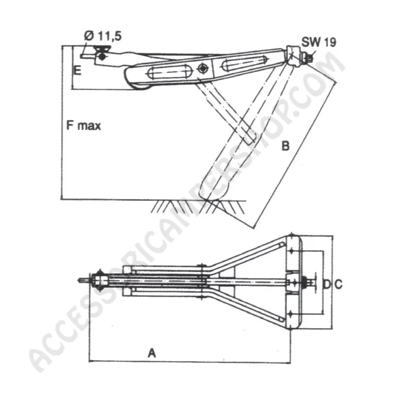 Piedino d’appoggio rinforzato Al-Ko H. 470 mm | Accessoricampershop.com
