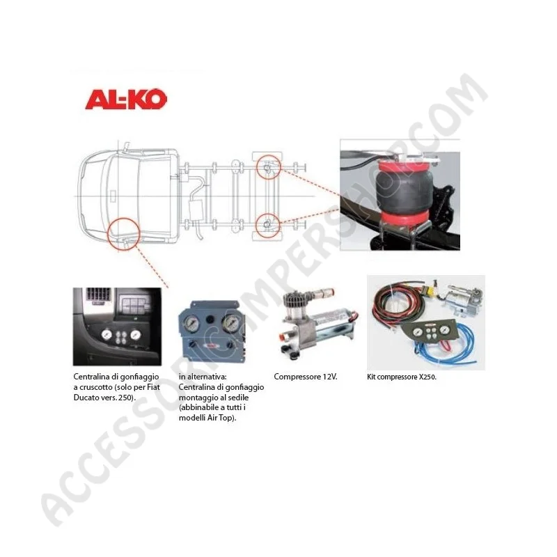 Kit Compressore Air Top per Sospensioni | Accessoricampershop.com