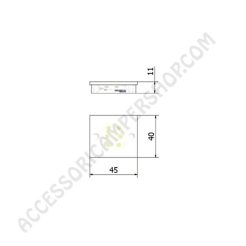 Faretto Spot LED 50S 12V con Base Piana | Accessoricampershop.com