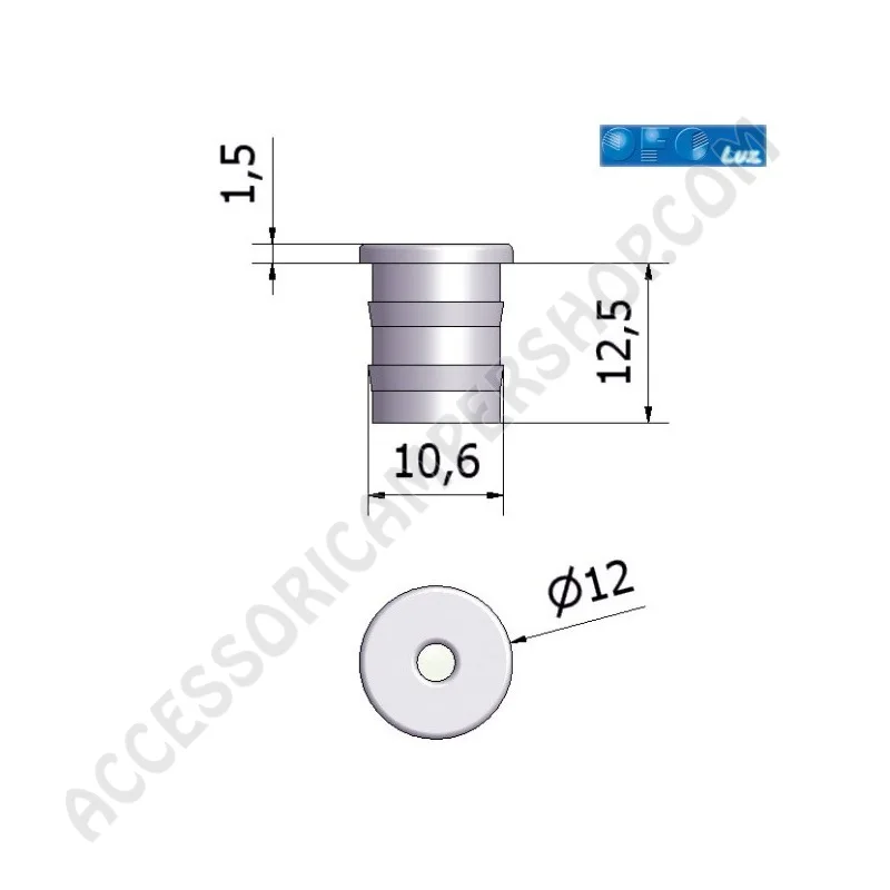 Faretto Spot LED Blu Cortesia Ø 5 mm | Accessoricampershop.com