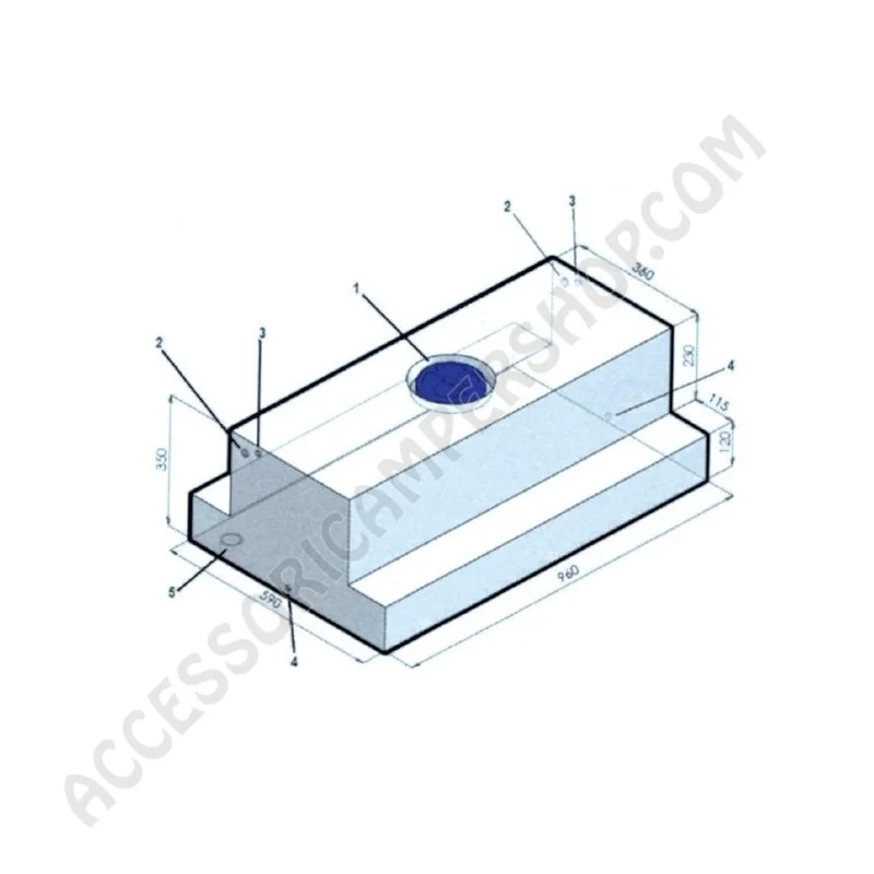 Serbatoio 140L per Ducato X250 Lungo | Accessoricampershop.com