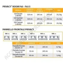 Pannelli Aggiuntivi Parete Frontale F65 F65 S | Accessoricampershop.com