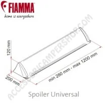 Spoiler Universale Fiamma per Oblò da 110 a 28 cm | Accessoricampershop.com