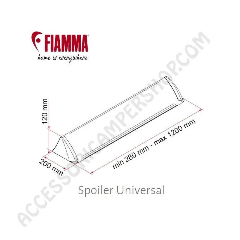 Spoiler Universale Fiamma per Oblò da 110 a 28 cm | Accessoricampershop.com