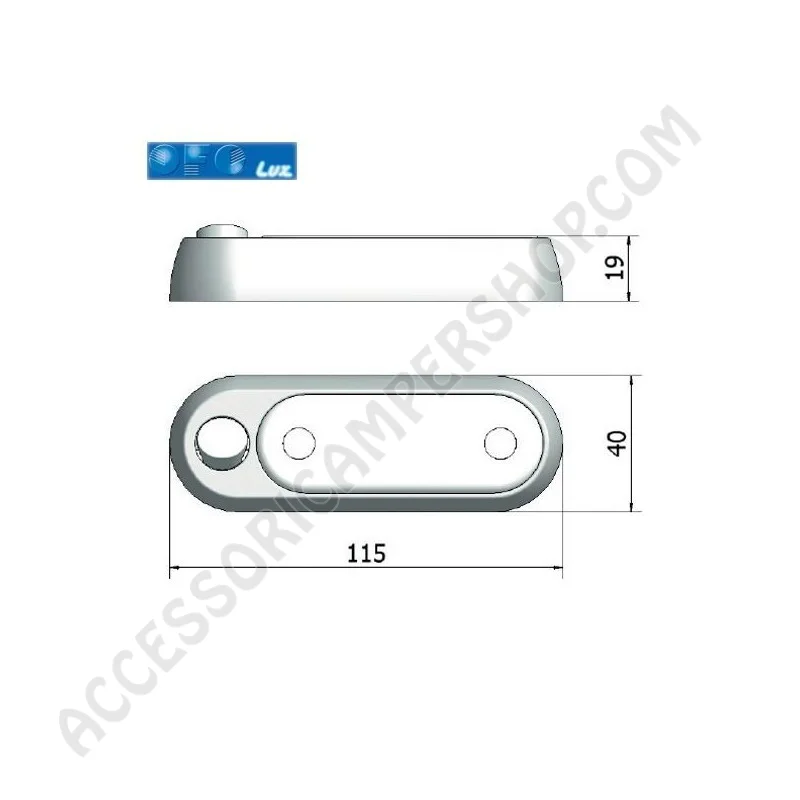 Plafoniera LED Cortesia Grigia per Camper | Accessoricampershop.com