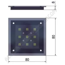 Plafoniera Spot LED Fisso in Policabornato Silver | Accessoricampershop.com
