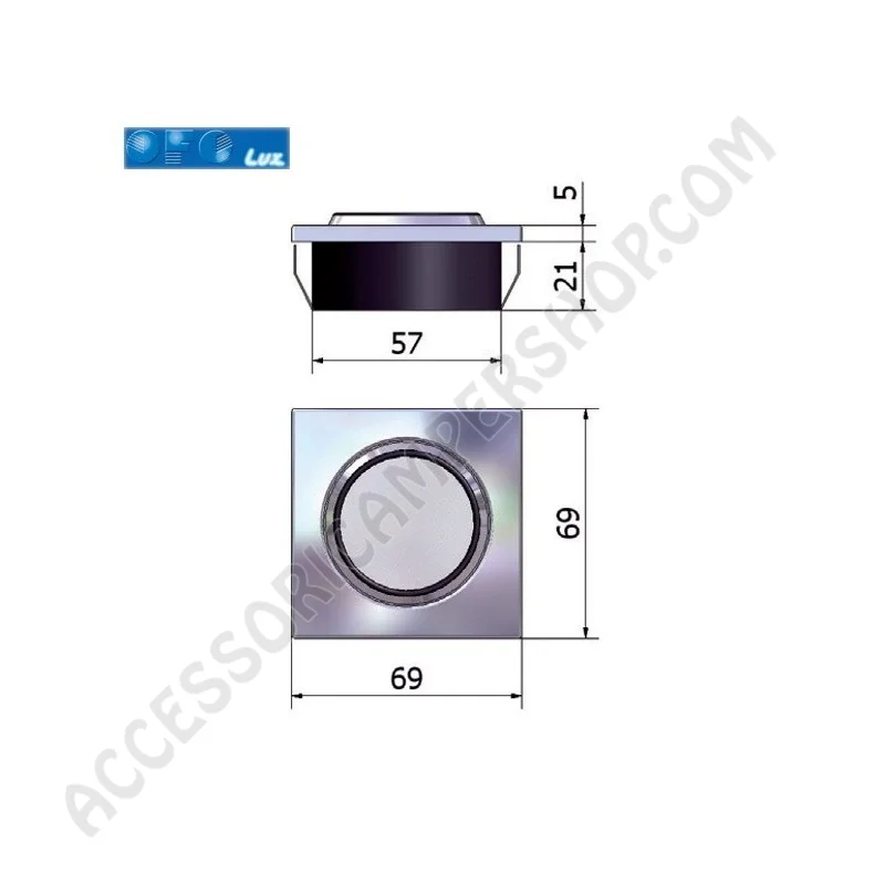 Faretto Spot Orientabile Argento 1000 S | Accessoricampershop.com