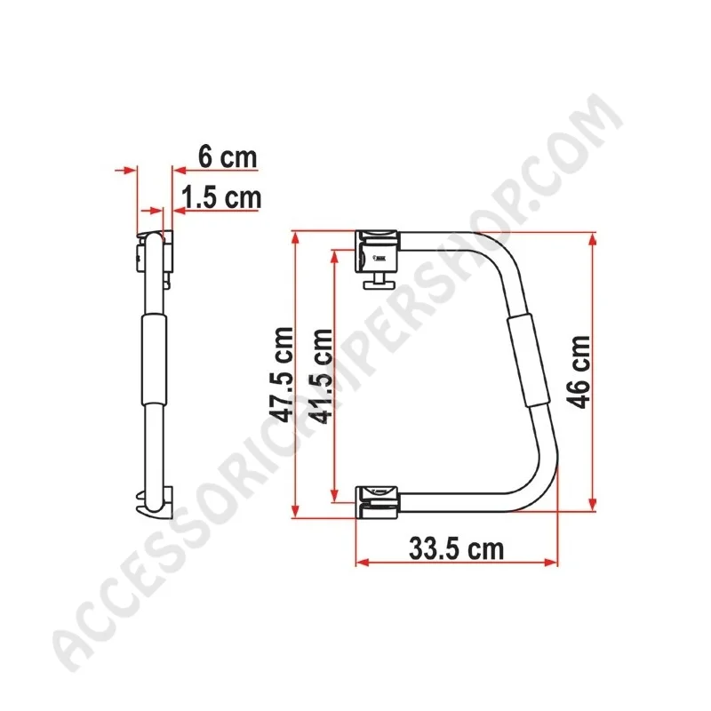 Maniglia di Sicurezza Elegante 46 cm | Accessoricampershop.com