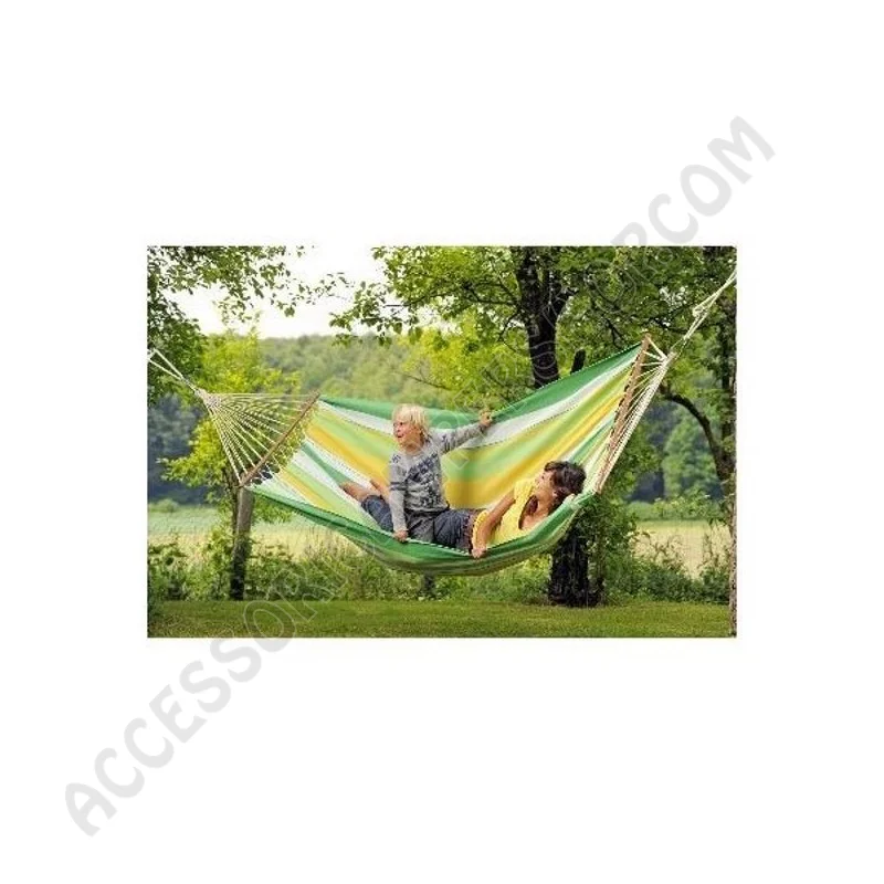 Amaca multicolore in cotone con aste | Accessoricampershop.com