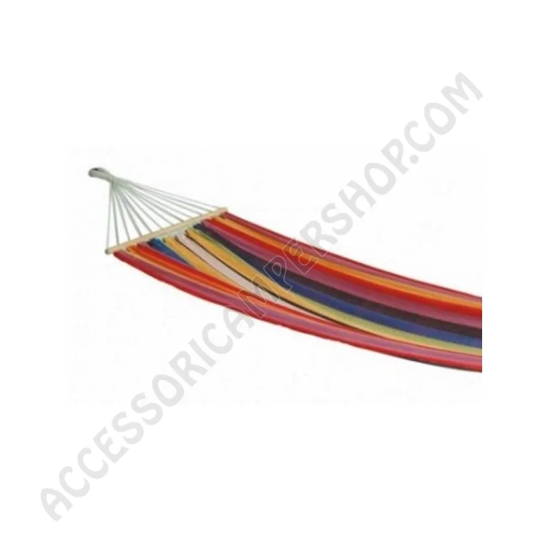 Amaca multicolore in cotone con aste | Accessoricampershop.com