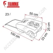 Serbatoio Fiamma Roll-Tank 23L per Acqua Potabile | Accessoricampershop.com