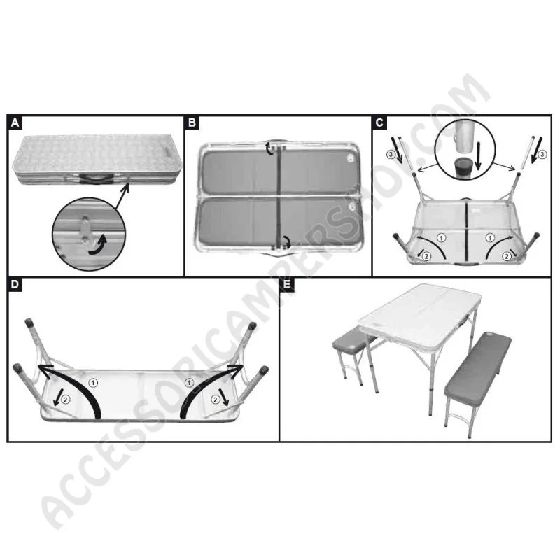 Tavolo Pieghevole da Campeggio per 4 Persone | Accessoricampershop.com