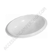 Lavandino ovale per bagno in plastica antiurto | Accessoricampershop.com