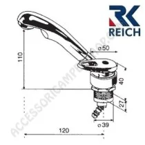 Miscelatore Cromato Reich Twist per Lavello | Accessoricampershop.com