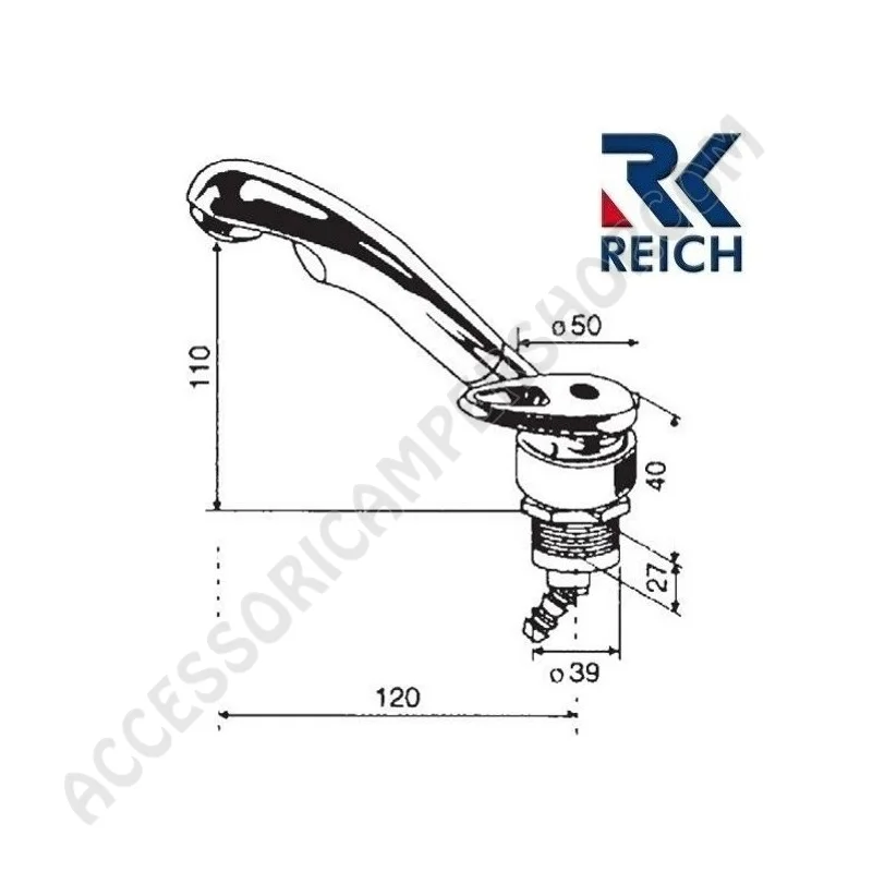 Miscelatore Cromato Reich Twist per Lavello | Accessoricampershop.com