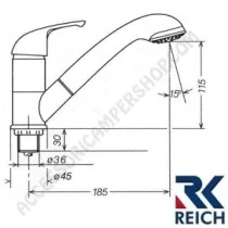 Miscelatore Cromato Reich Kama con Doccetta Estraibile | Accessoricampershop.com