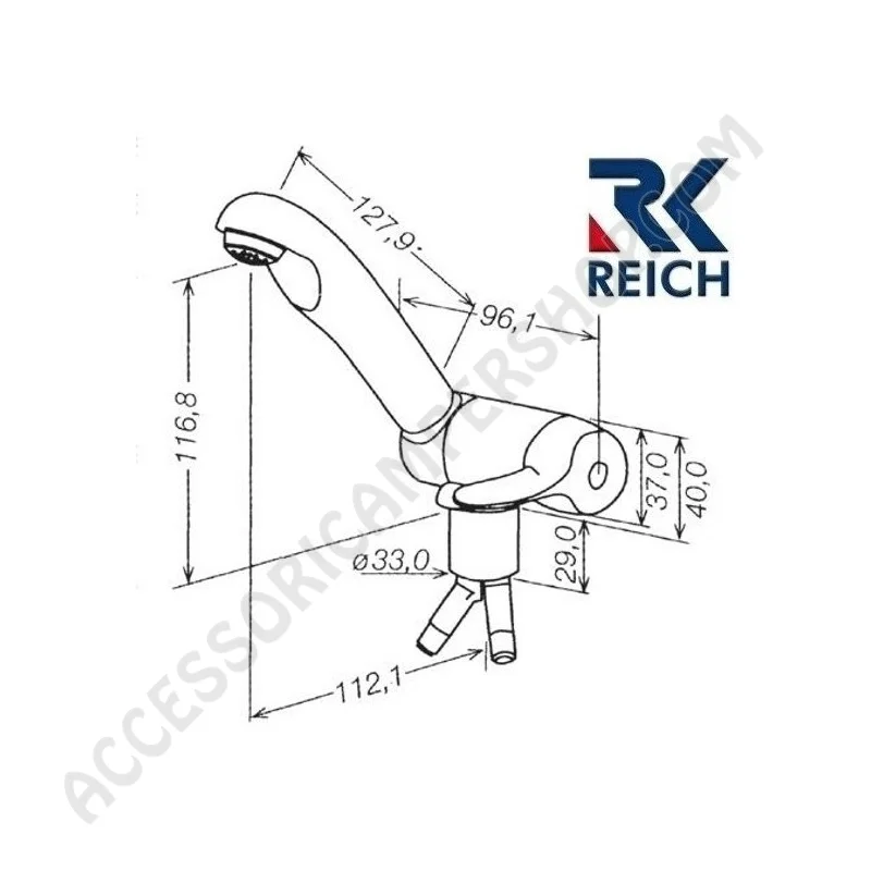 Miscelatore Reich Keramik Style per Lavello Orientabile | Accessoricampershop.com