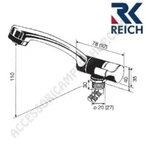 Miscelatore Orientabile e Abbassabile REICH STYLE 2005 | Accessoricampershop.com
