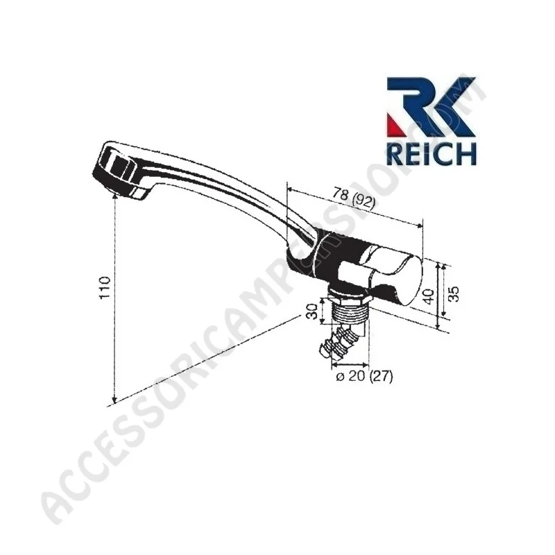 Miscelatore Orientabile e Abbassabile REICH STYLE 2005 | Accessoricampershop.com
