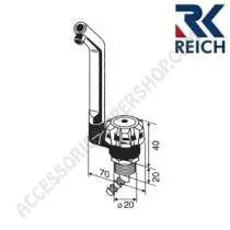 Rubinetto monoforo con canna abbattibile REICH | Accessoricampershop.com
