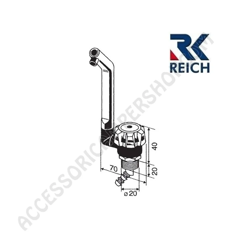 Rubinetto monoforo con canna abbattibile REICH | Accessoricampershop.com