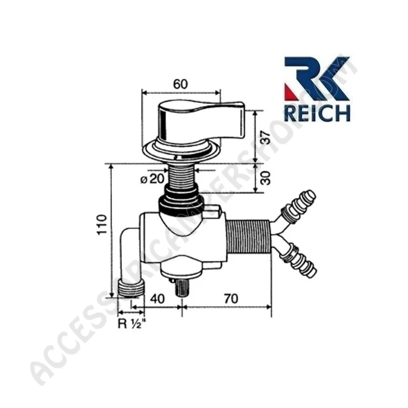 Rubinetto Monocomando Reich per Docce | Accessoricampershop.com