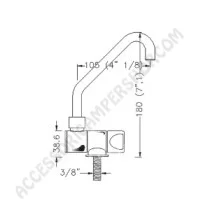 Miscelatore Cromato Mod. 46 Marine per Camper | Accessoricampershop.com