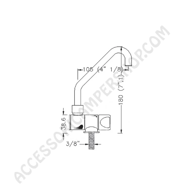 Miscelatore Cromato Mod. 46 Marine per Camper | Accessoricampershop.com