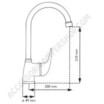 Miscelatore Monocomando 90° Cromato per Camper | Accessoricampershop.com