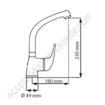 Miscelatore Monocomando 90° Canna Conica Cromato | Accessoricampershop.com