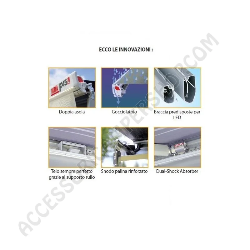Tendalino Fiamma F45L per Camper | Accessoricampershop.com