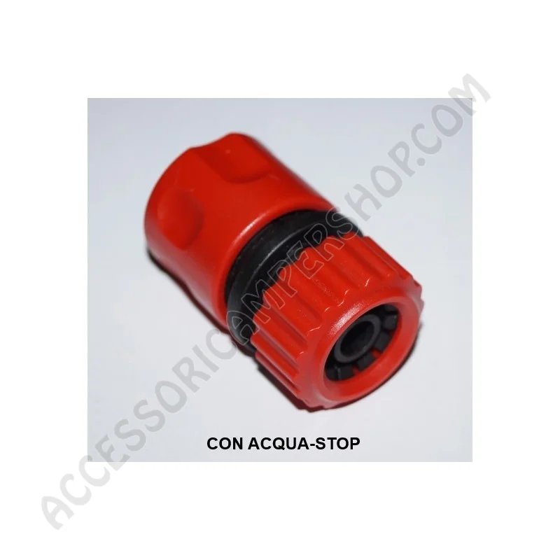 Raccordo rapido per tubi in gomma con acqua-stop | Accessoricampershop.com