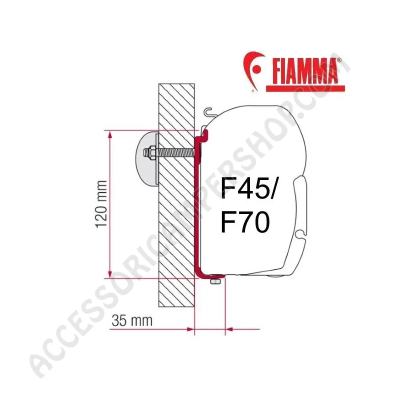 KIT AS 120 Adattatore Tendalini Fiamma F45 F70 | Accessoricampershop.com