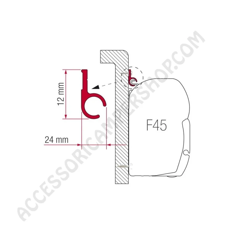 Staffa Adapter Rail per Tendalini FIAMMA F45 | Accessoricampershop.com