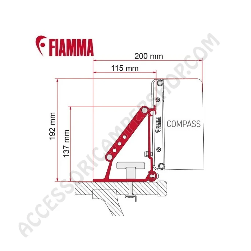 Kit Auto Adapter Staffa per Tendalini Fiamma | Accessoricampershop.com