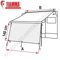 Parete Frontale Blocker Fiamma per Tendalini | Accessoricampershop.com