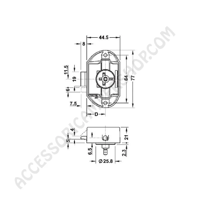 Serratura Push-Lock Anta Bagno per Camper | Accessoricampershop.com