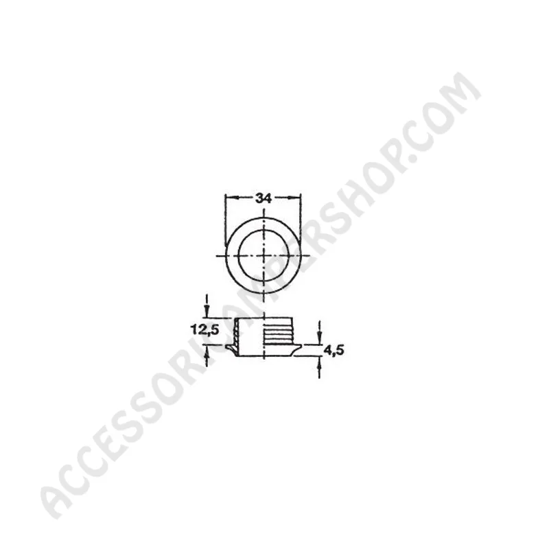 Rosetta per Serratura Push-Lock 16 mm | Accessoricampershop.com
