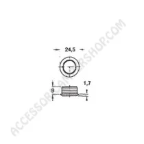 Rosetta Mini 16 mm per Serratura Push-Lock | Accessoricampershop.com