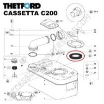 Guarnizione ricambio cassetta Thetford C200/C220/C400 | Accessoricampershop.com