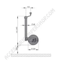 Ruotino d’appoggio premium AL-KO per caravan | Accessoricampershop.com