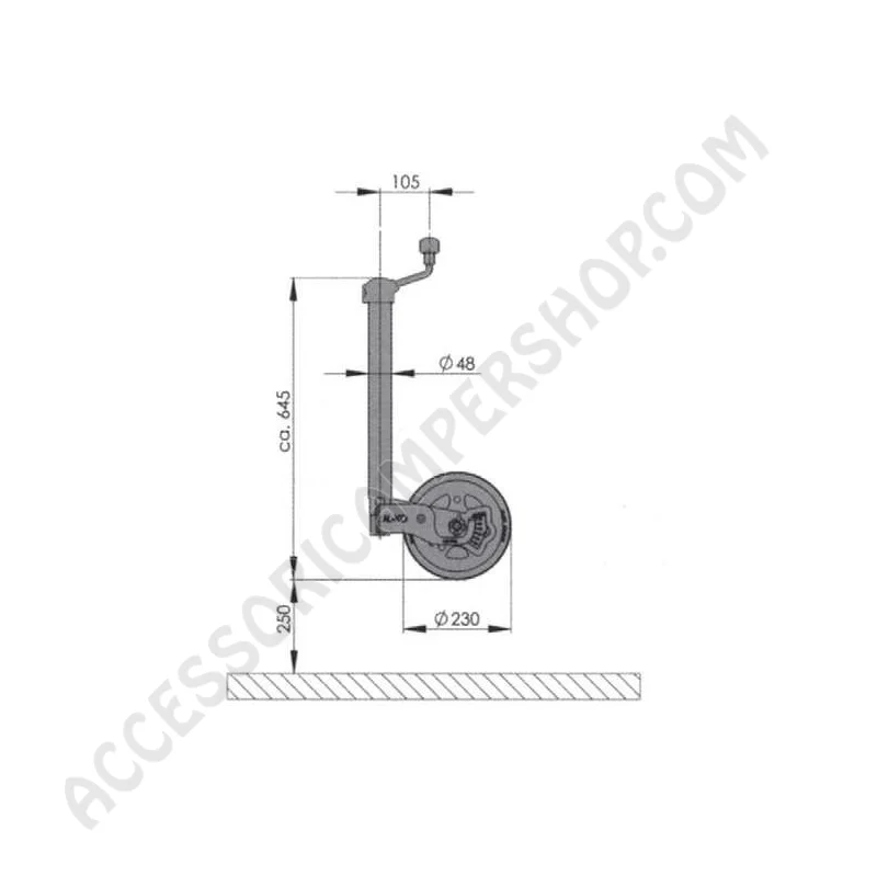 Ruotino d’appoggio premium AL-KO per caravan | Accessoricampershop.com