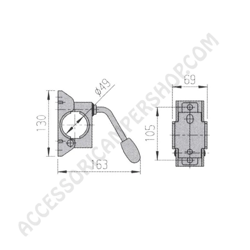 Supporto per Ruotini d'Appoggio Al-Ko | Accessoricampershop.com