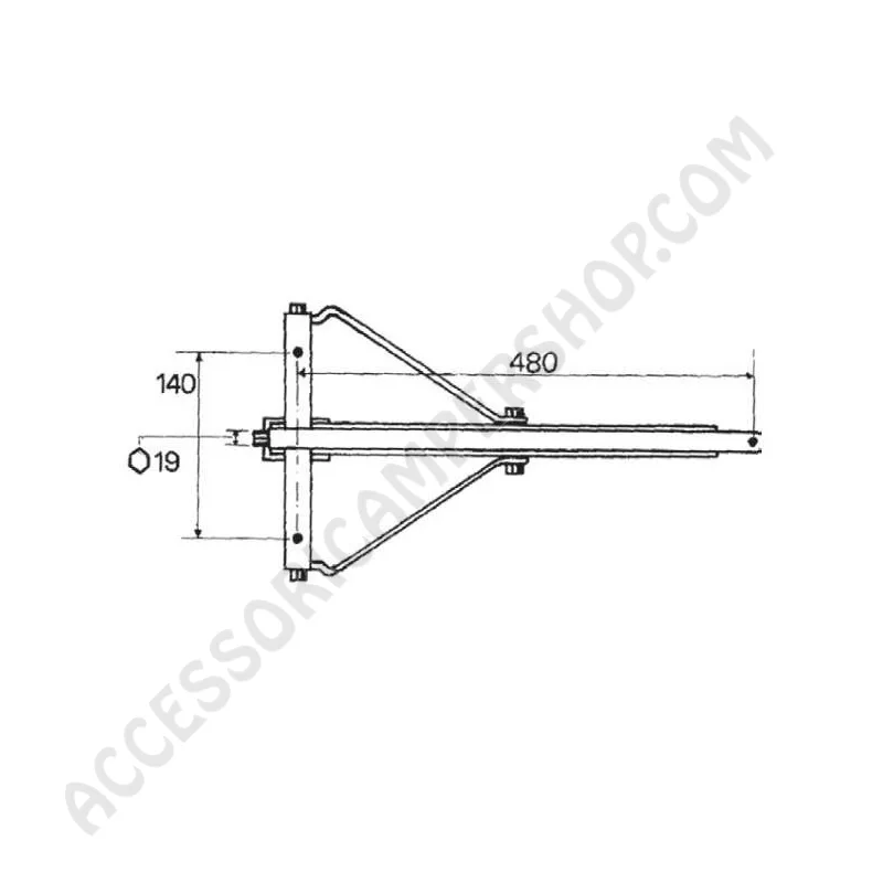 Martinetto in acciaio per caravan | Accessoricampershop.com