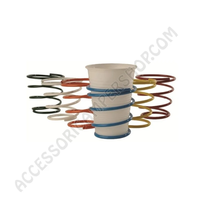 Set di 6 Porta Bicchieri a Molla Colorati | Accessoricampershop.com